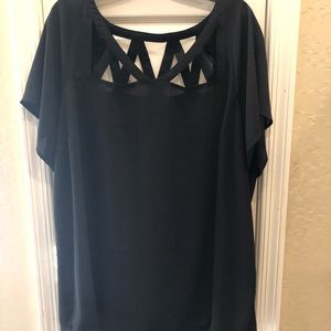 🖤 Black Torrid Blouse cage/lattice style